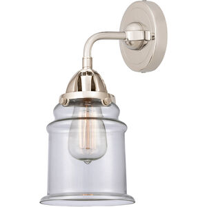 Nouveau 2 Canton 1 Light 6 inch Polished Nickel Sconce Wall Light in Clear Glass