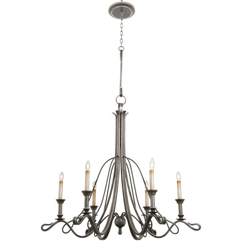 Keller 6 Light 40 inch Vintage Iron Chandelier Ceiling Light