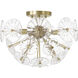 Emelie 4 Light 15.5 inch Matte Brass Semi-Flush Mount Ceiling Light