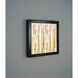 V-II Square 4 Light 16 inch Bronze ADA Wall Sconce Wall Light in Structured Bamboo