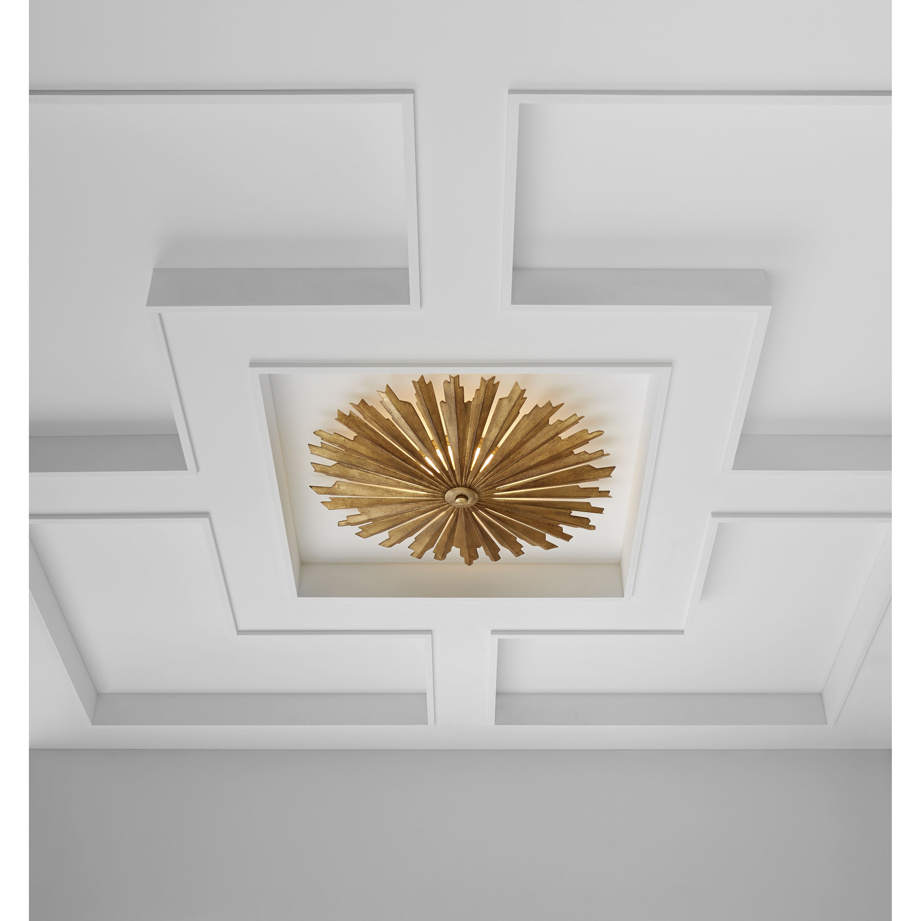 Chapman & Myers Claymore LED 27.5 inch Gilded Iron Flush Mount Ceiling Light, Medium