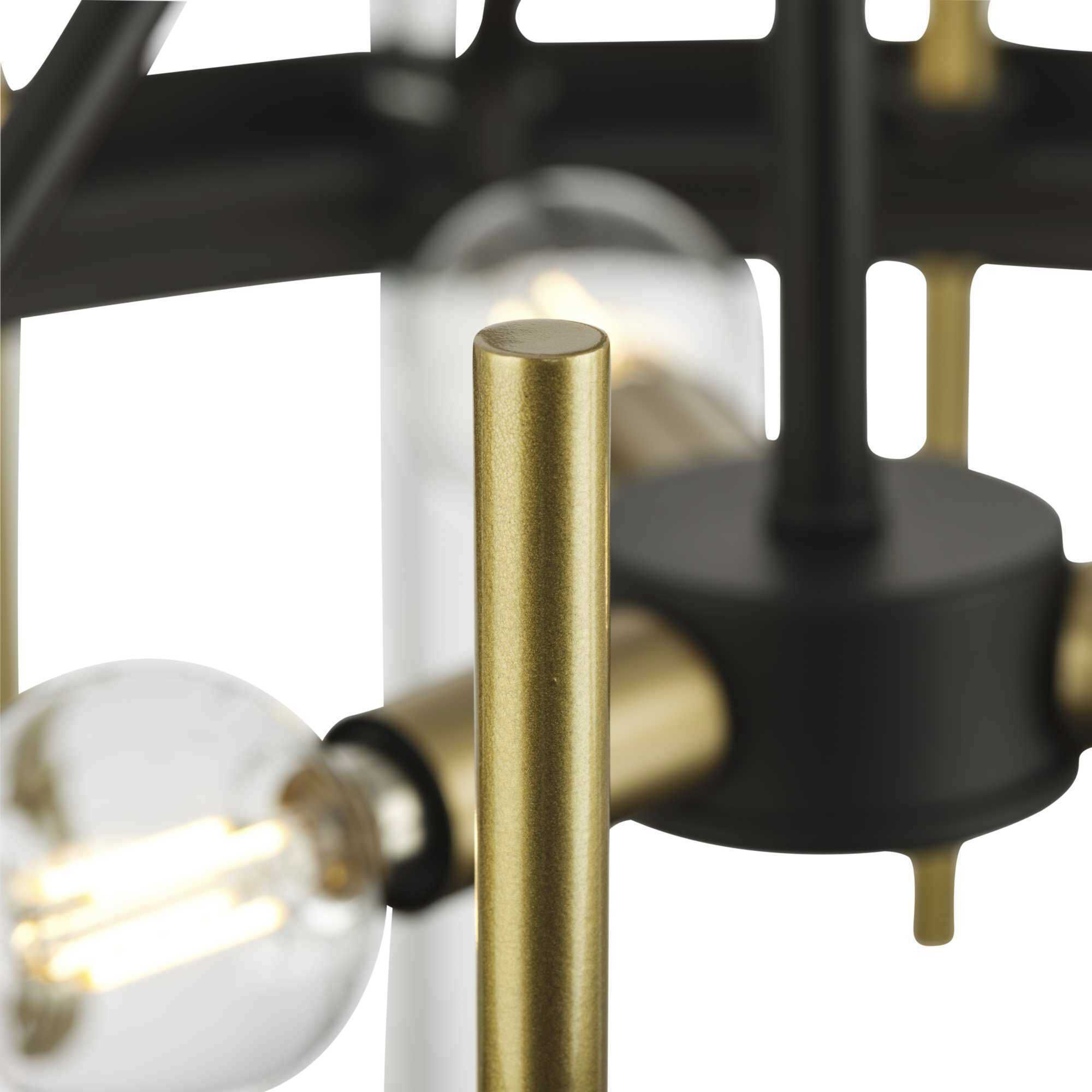 Orrizo 3 Light 16 inch Matte Black Semi-Flush Mount Convertible Ceiling Light, Design Series