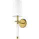 Mila 1 Light 5.5 inch Rubbed Brass Wall Sconce Wall Light