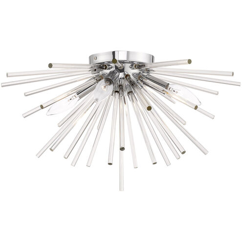 Utopia 4 Light 20 inch Polished Chrome Flush Mount Ceiling Light