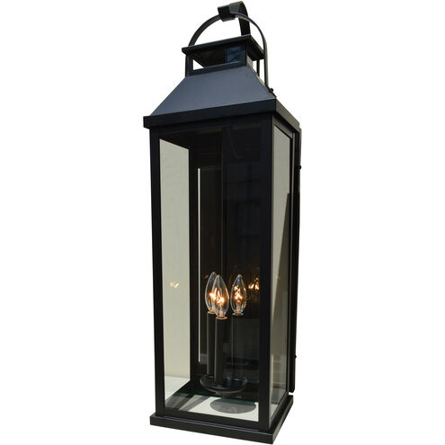 Canterbury 3 Light 22.5 inch Verdigris Patina Outdoor Wall Mount in Off White