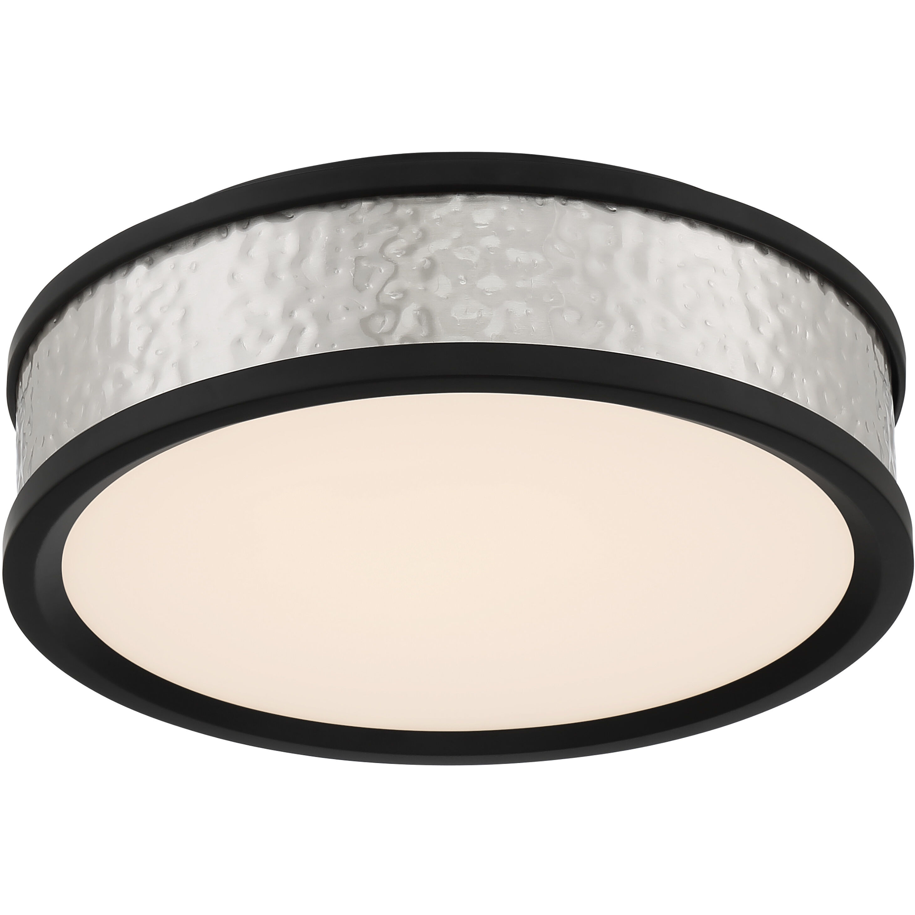 MinLav LED 12 inch Coal / Brushed Nickel Flush Mount Ceiling Light