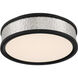 MinLav LED 12 inch Coal / Brushed Nickel Flush Mount Ceiling Light