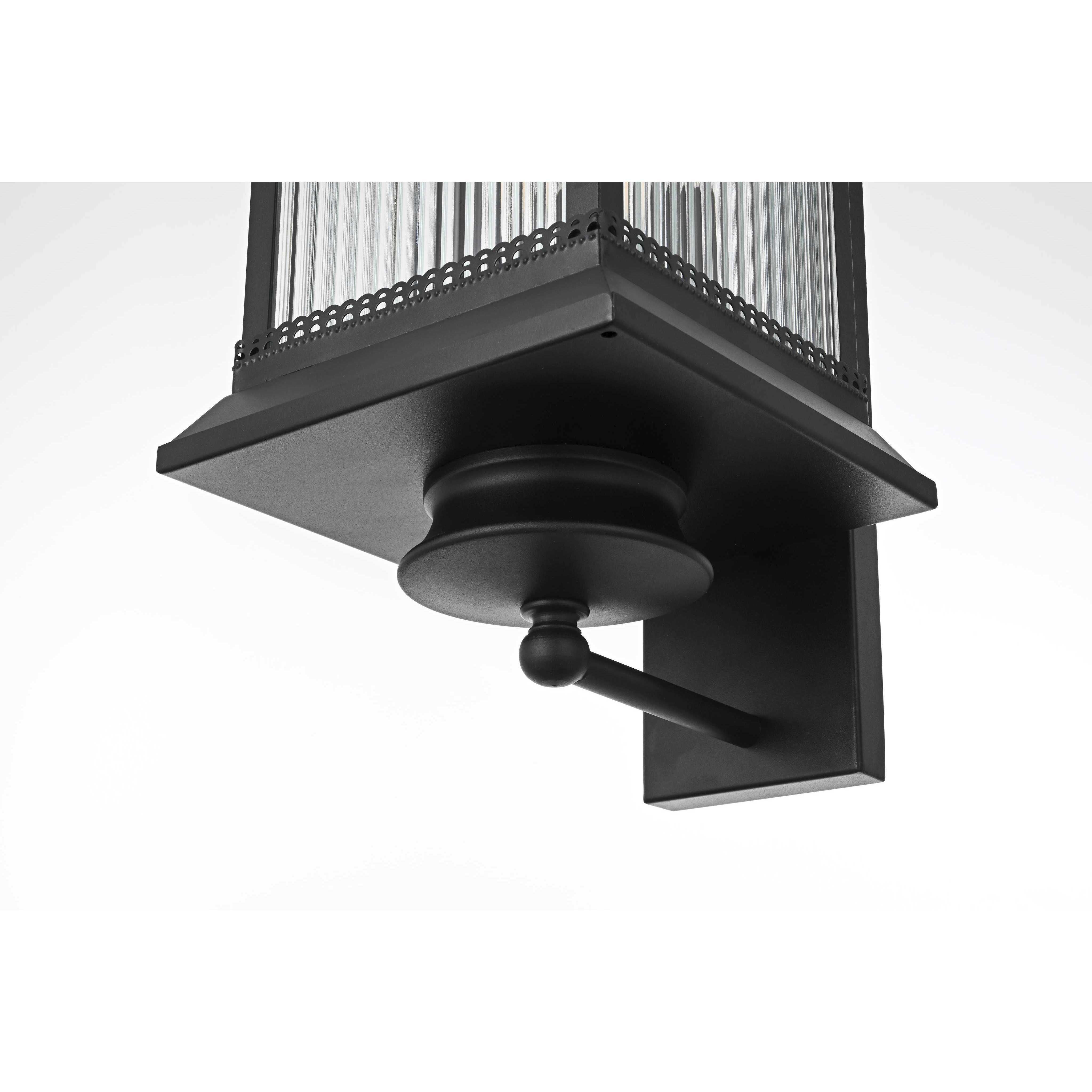 Collins 3 Light 23.5 inch Black Outdoor Wall Sconce