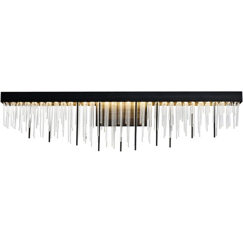 Waterfall 1 Light 36 inch Satin Brushed Black Vanity Light Wall Light