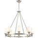Dawson 8 Light 33 inch Satin Nickel Chandelier Ceiling Light