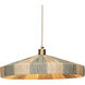 Parasol 1 Light 19.75 inch Antique Brass Pendant Ceiling Light, Lifestyle, Small