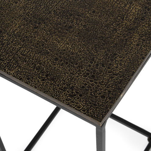 Lacrossa Top Side Table in Gold