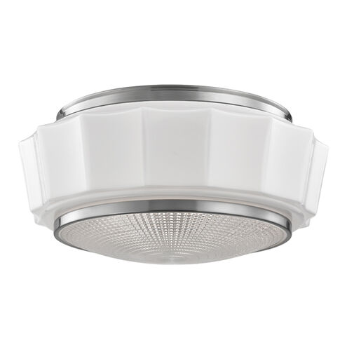 Odessa 3 Light 16 inch Satin Nickel Flush Mount Ceiling Light