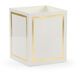 Claire Bell Cream/Metallic Gold Wastebasket