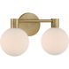 Fenton 1 Light 15 inch Legacy Brass Vanity Light Wall Light
