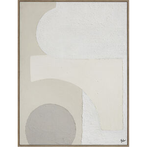 Canberra White/Beige Canvas Art