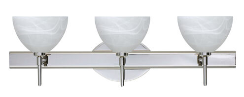 Brella 3 Light 23 inch Chrome Vanity Wall Light in Marble Glass, Halogen