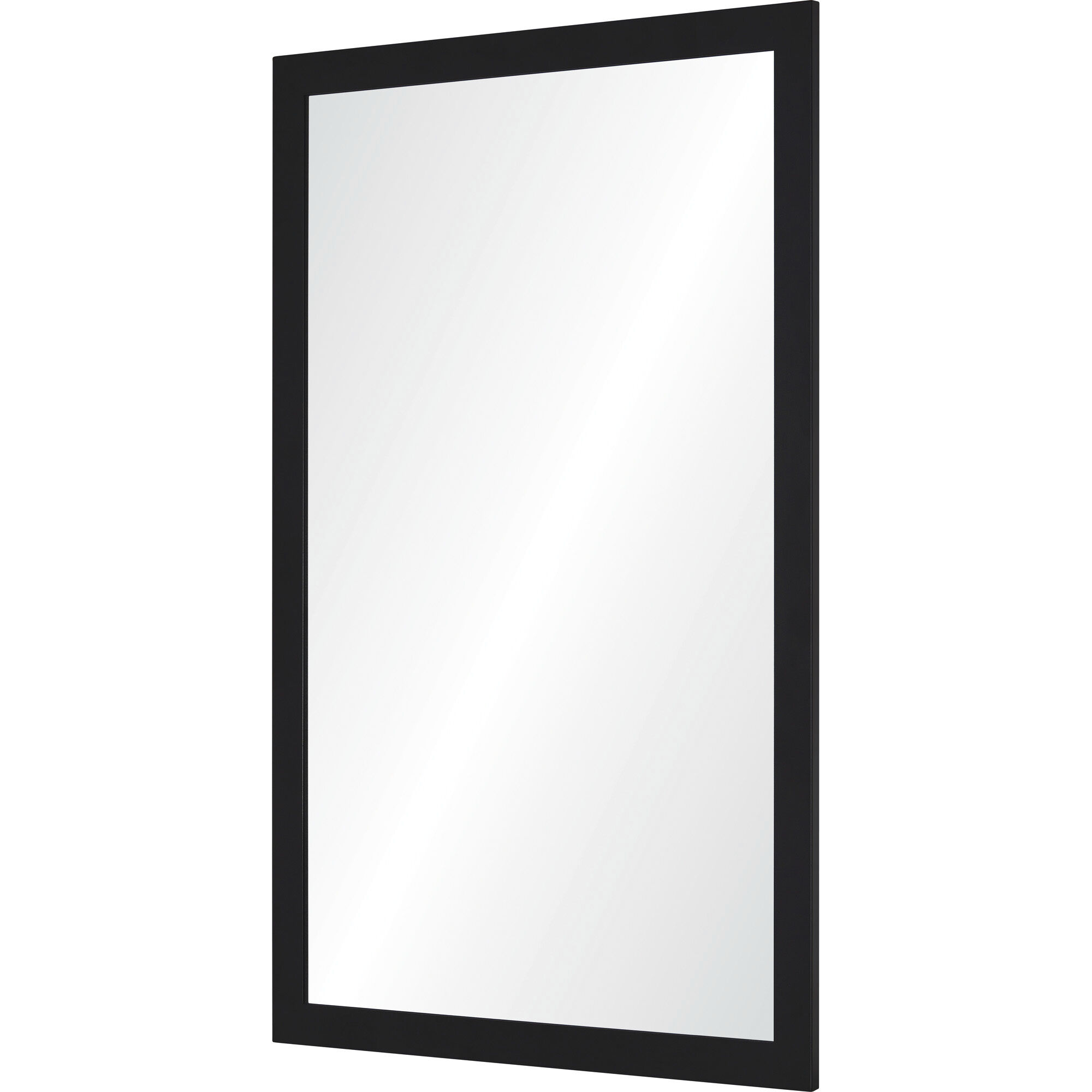 Salima 36 X 24 inch Matte Black and Clear Mirror