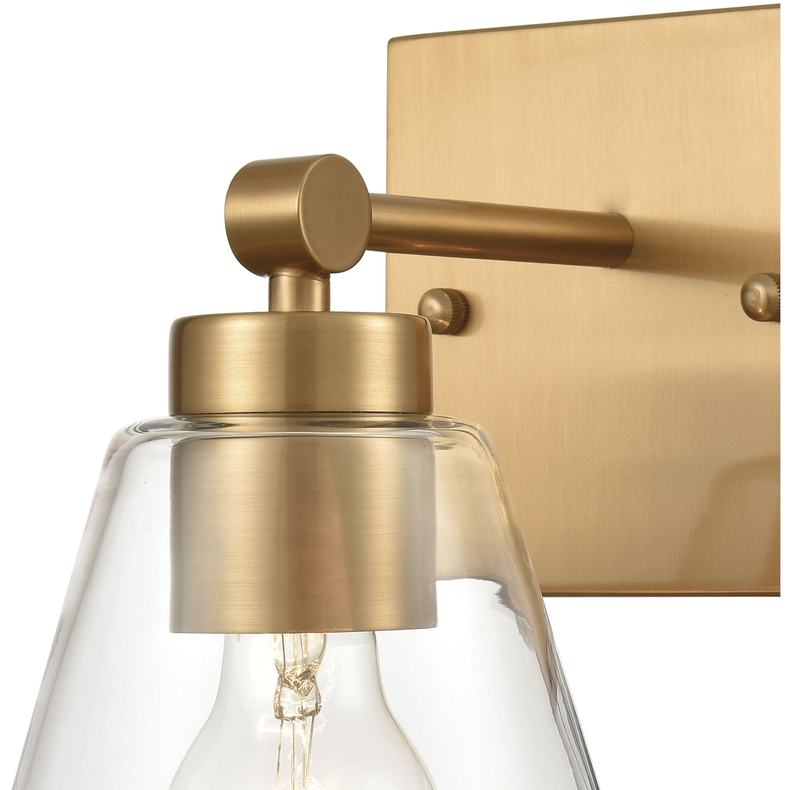 East Point 1 Light 8 inch Satin Brass Vanity Light Wall Light