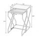 Demi Modern Mirrored Nesting Tables in Black