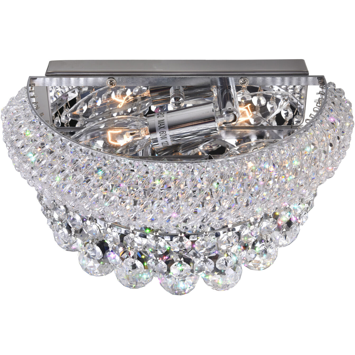 Empire 2 Light 12 inch Chrome Wall Light