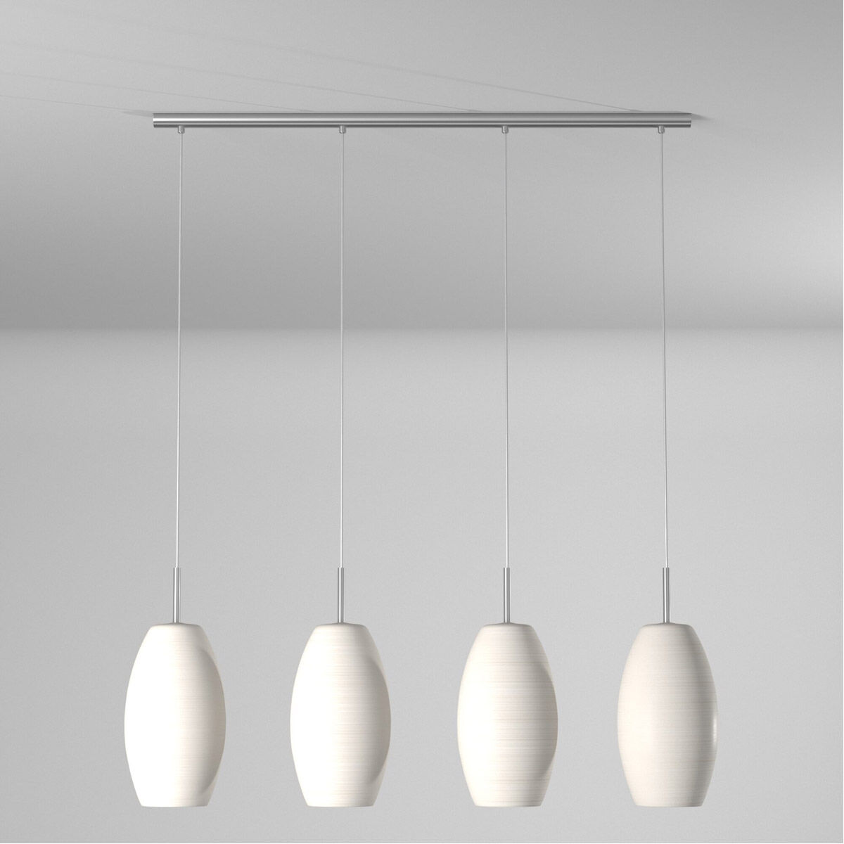 Batista 1 4 Light 39.75 inch Matte Nickel Trestle Hanging Light Ceiling Light