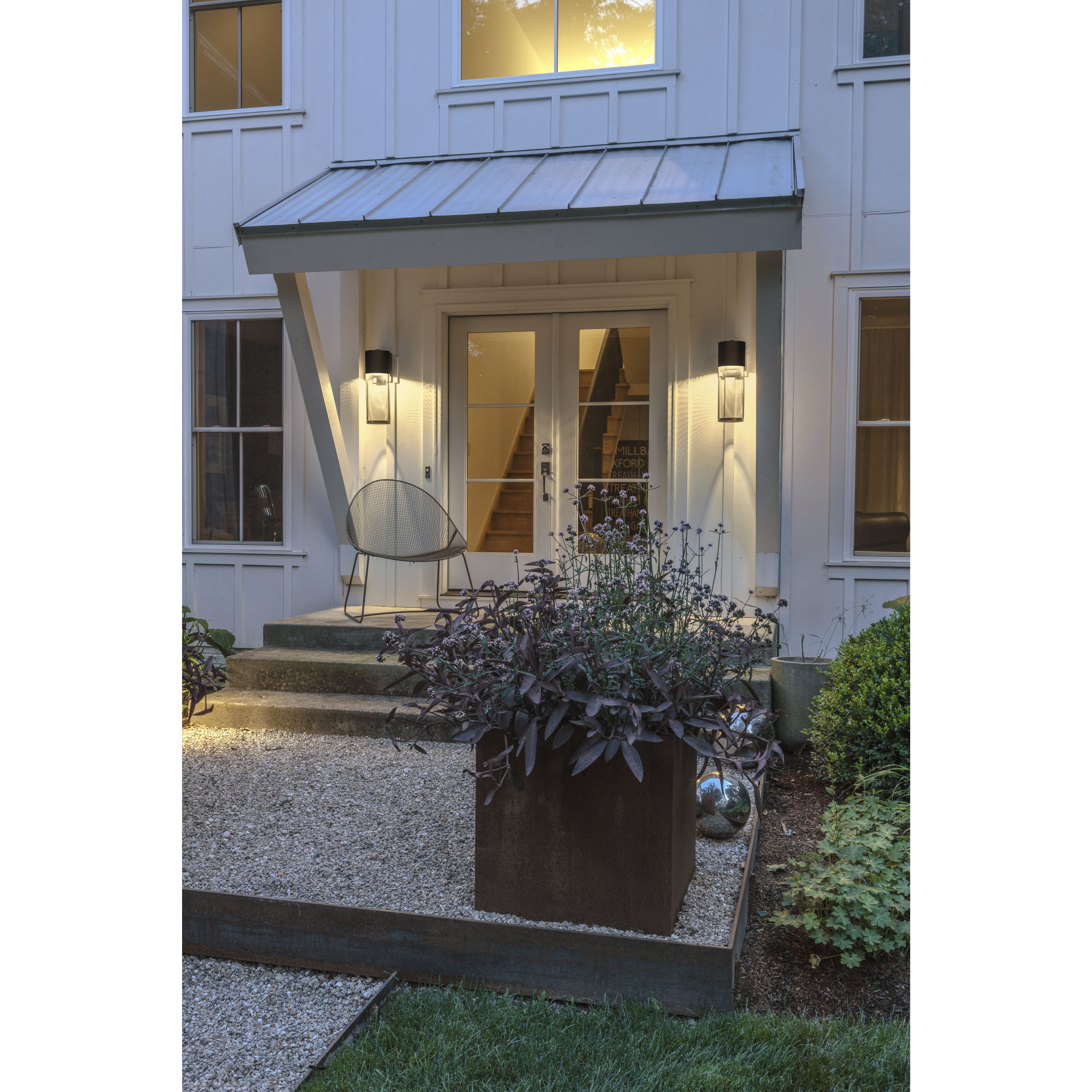 Aria LED 22 inch Black Outdoor Wall Mount Lantern, Large