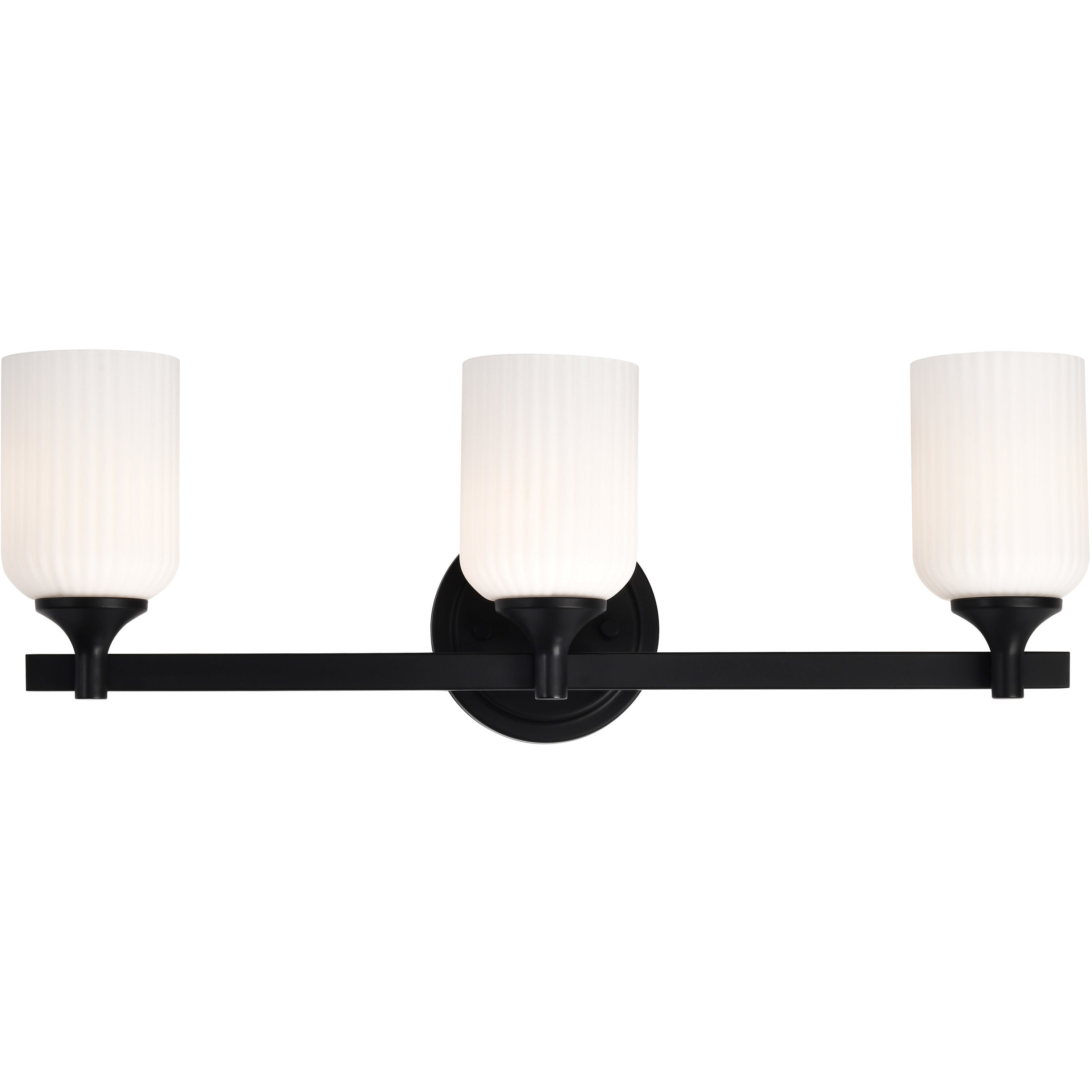 Solara 23 inch Matte Black Vanity Wall Light