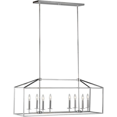Perryton Linear Chandelier Ceiling Light in Chrome