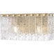 Glacier 2 Light 15 inch Modern Gold Vanity Wall Light