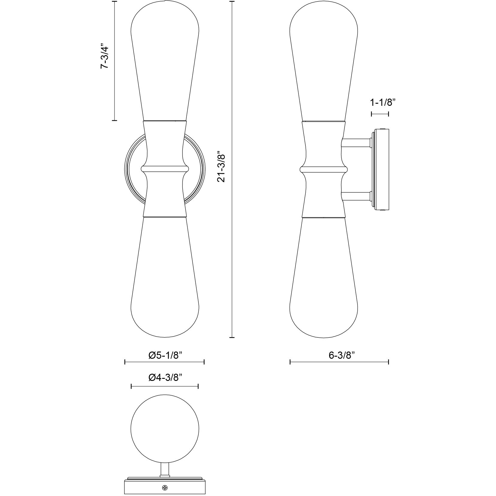 Alora Mood Marcel Wall/Vanity Light Wall Light in Chrome
