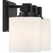 Abelson 2 Light 14 inch Matte Black Bathroom Vanity Light Wall Light