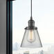 Franklin Restoration Cone LED 6 inch Oil Rubbed Bronze Mini Pendant Ceiling Light in Clear, Franklin Restoration