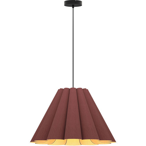Lora 22.8 inch Violet Pendant Ceiling Light in Violet/Ash, 23 in, WEP Collection