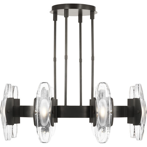 Avroko Wythe LED Plated Dark Bronze Chandelier Ceiling Light, Integrated LED