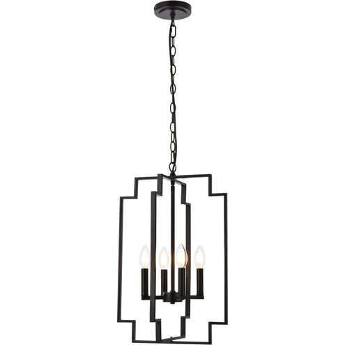 Rosenfeld 4 Light 14 inch Black Pendant Ceiling Light