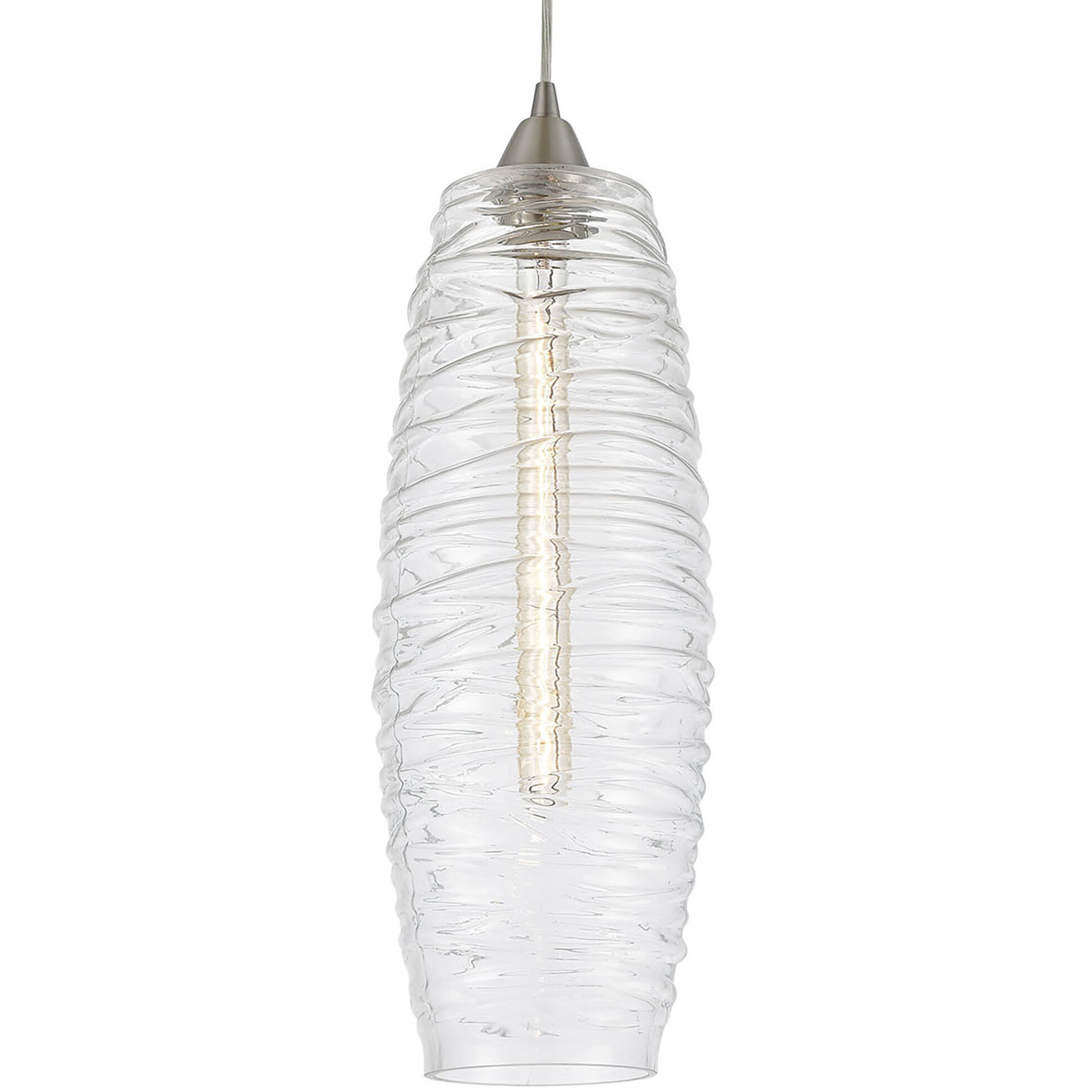 Liz 1 Light 6 inch Satin Nickel Mini Pendant Ceiling Light