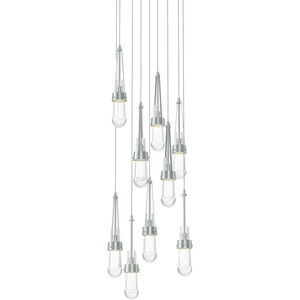 Link 9 Light 20.5 inch Vintage Platinum Pendant Ceiling Light, Round