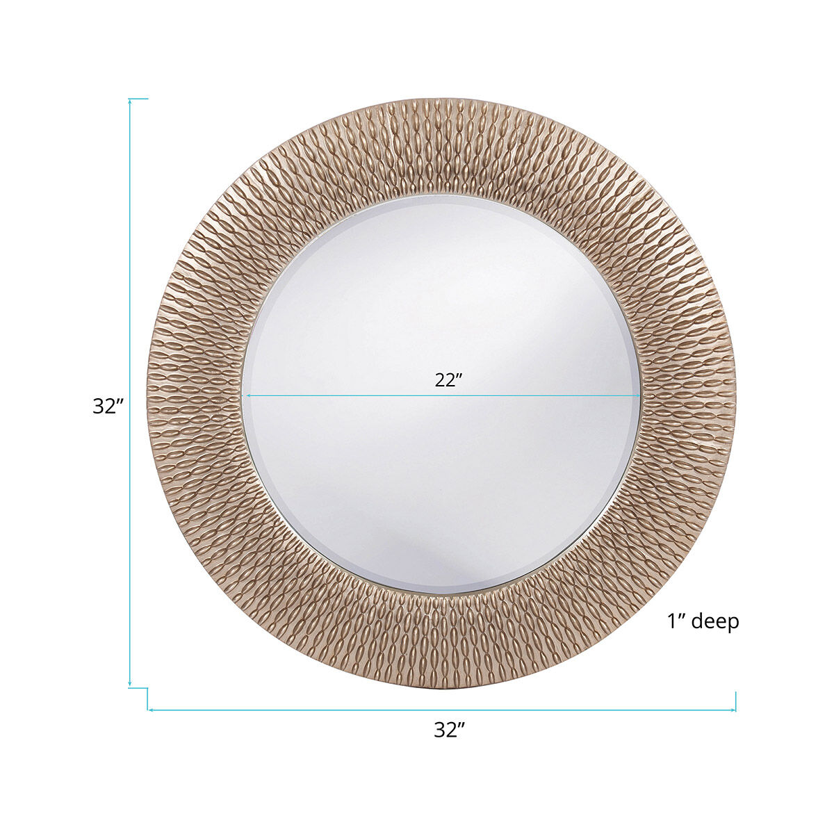 Bergman 32 X 32 inch Silver Leaf Wall Mirror