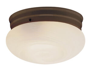 Dash 2 Light 10 inch Rubbed Oil Bronze Flushmount Ceiling Light