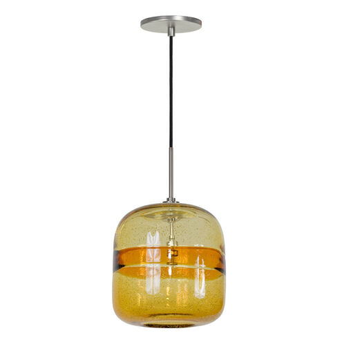Envisage VI LED 8 inch Brushed Nickel Mini Pendant Ceiling Light in Envisage Amber