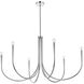 Layne 6 Light 50 inch Chrome Chandelier Ceiling Light