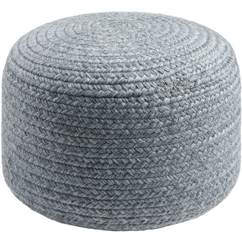 Entwined 12 inch Charcoal/Dusty Sage Pouf