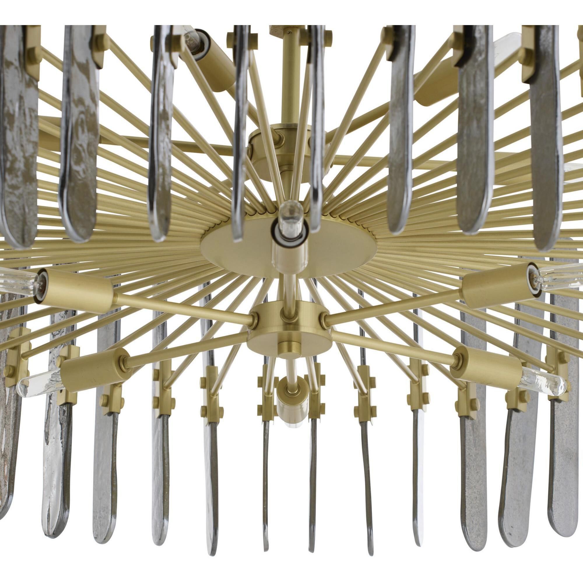 Klaus 12 Light 38 inch Antique Brass Chandelier Ceiling Light, Large