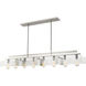 Gantt 8 Light 58.88 inch Brushed Nickel Linear Chandelier Ceiling Light