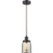 Small Bell 1 Light 5 inch Oil Rubbed Bronze Mini Pendant Ceiling Light, Ballston