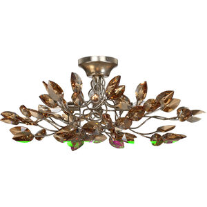 Misthaven 4 Light 24 inch Silver Leaf with Antique Gold Paint Semi Flush Ceiling Light