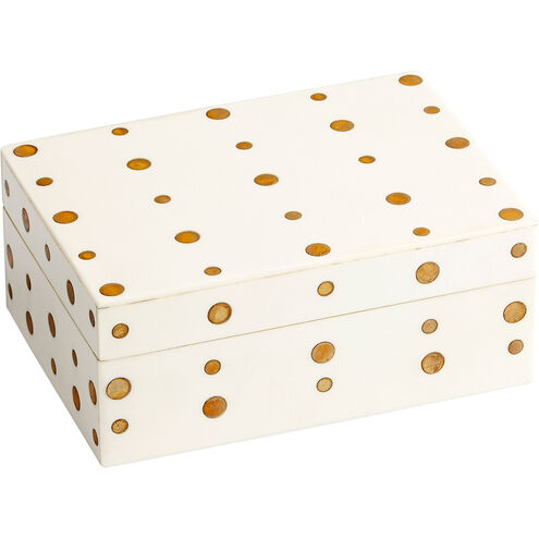 Dot Crown White And Brass Container