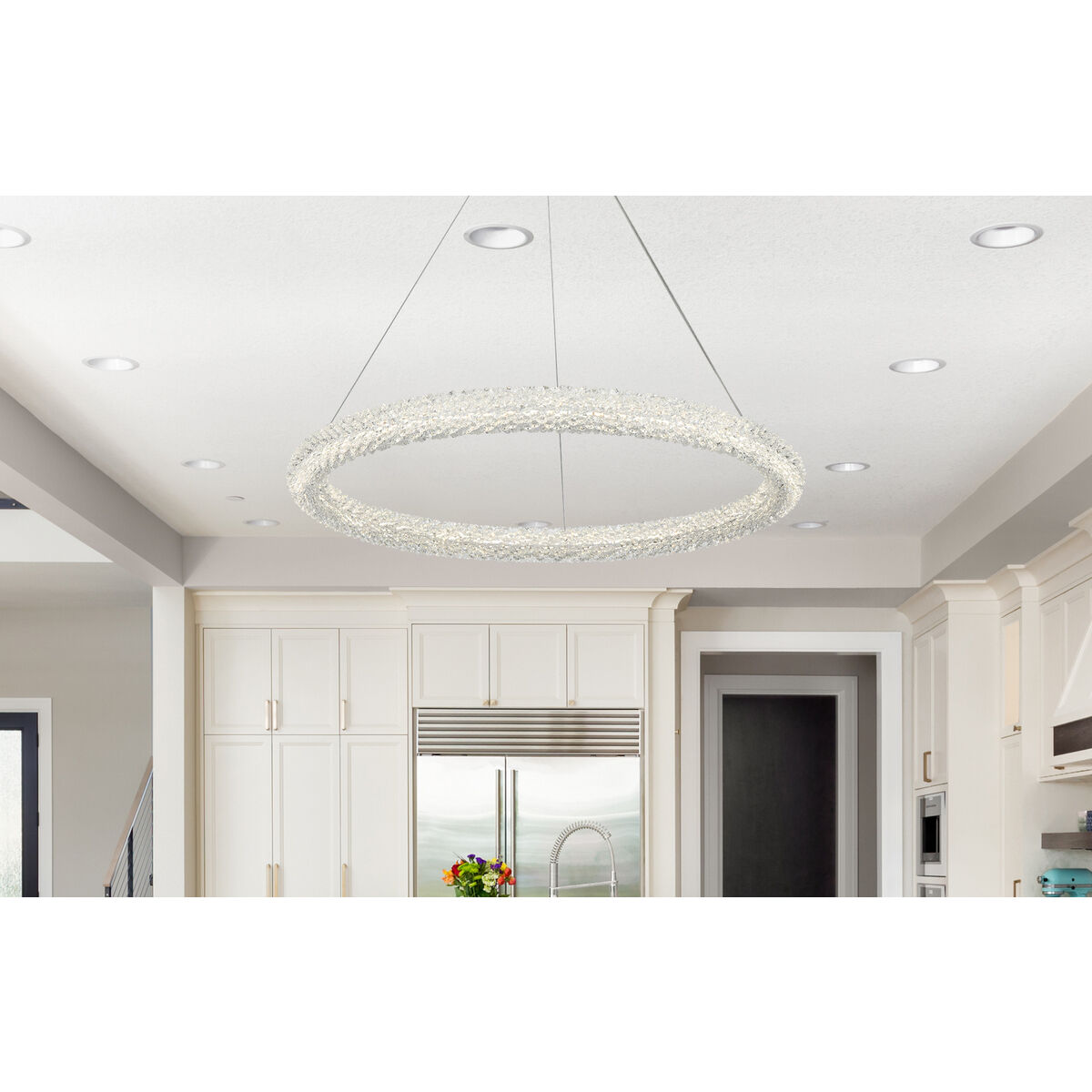 Bowen 1 Light 32 inch Chrome Chandelier Ceiling Light