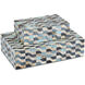 Ezra 8 inch Blue and Natural Boxes, Set of 2